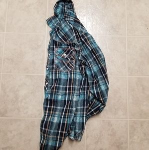 Large tailored fit button down